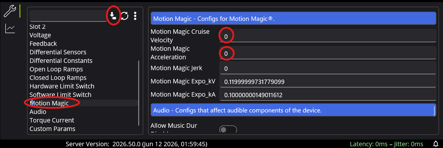 Motion Magic configuration